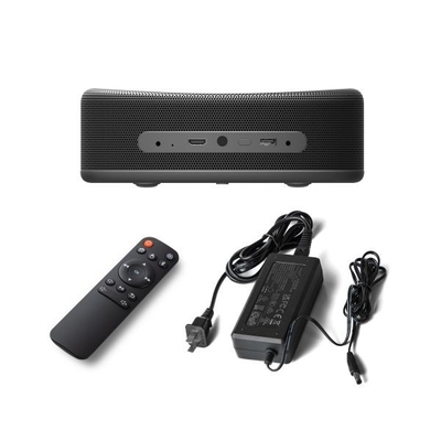 Metallic Native 4k Smart Portable Projector With USB Plug Black