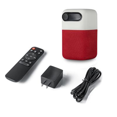 Android 9.0 Mini Pico Projector 100 ANSI Lumens Orange Pink Gray Red Blue Color